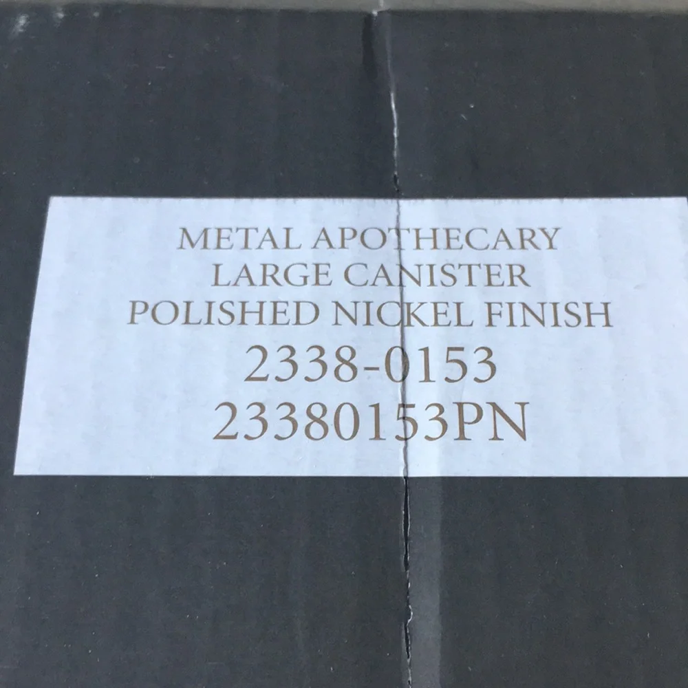 Restoration Hardware Metal Apothecary Canister